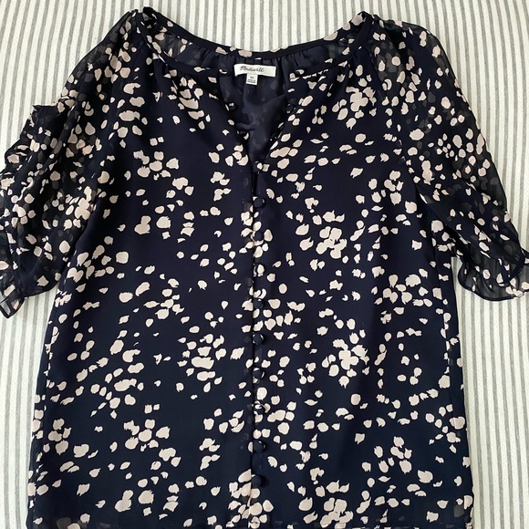 Madewell Memento Ruffle-Sleeve Top - Picture 6 of 10